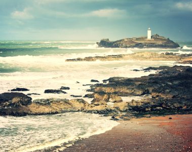 Godrevy lighthouse on one of the best winter walks in Cornwall