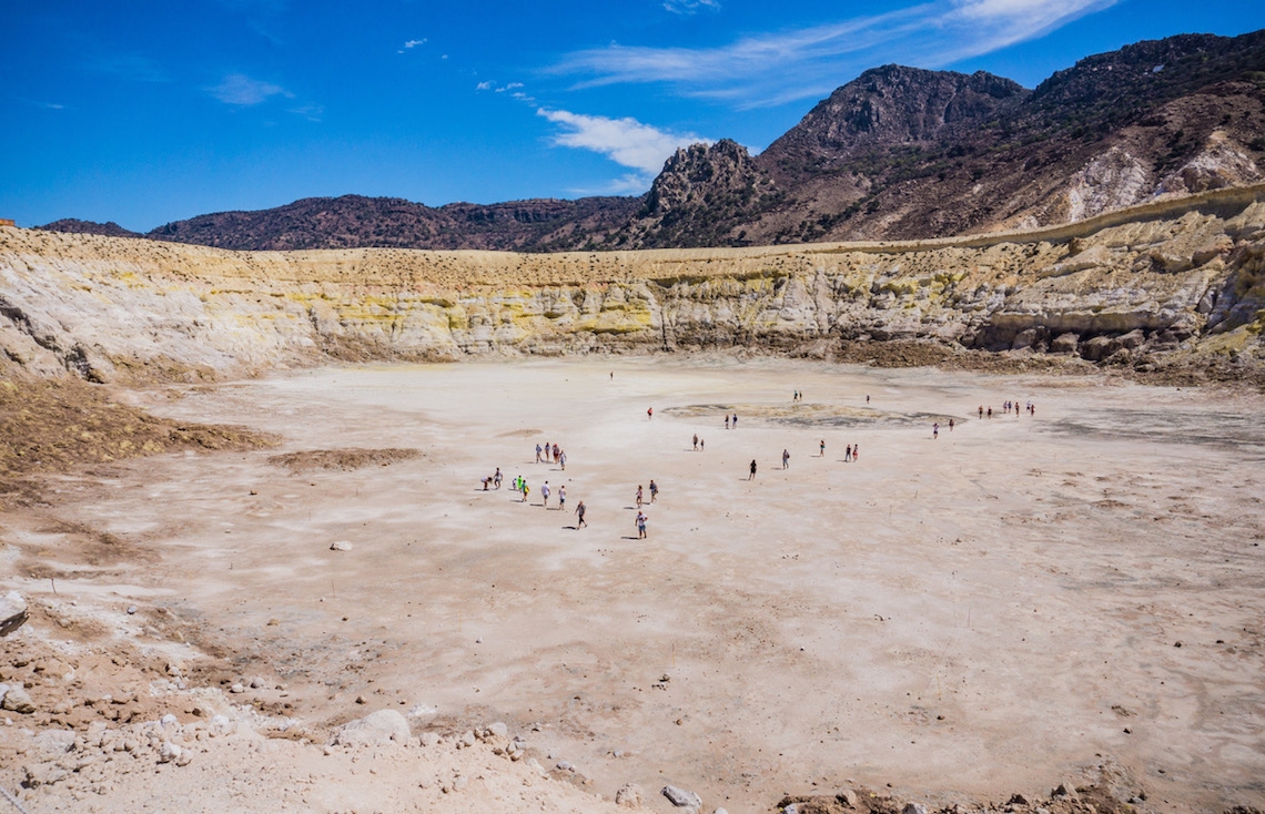 Stefanos crater on volcano, undiscovered adventures in Greece