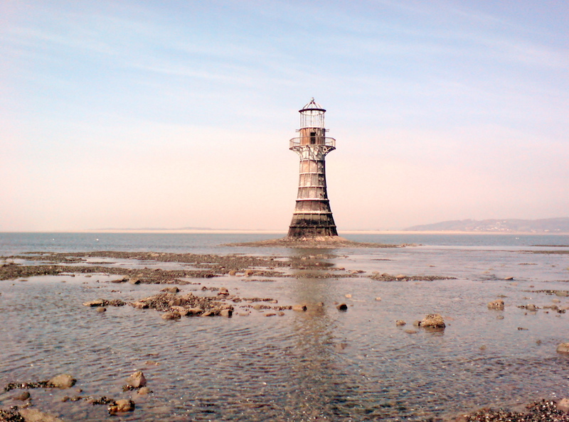 Whiteford Point Lighthouse, one of the points of interest along the Gower Coast Path