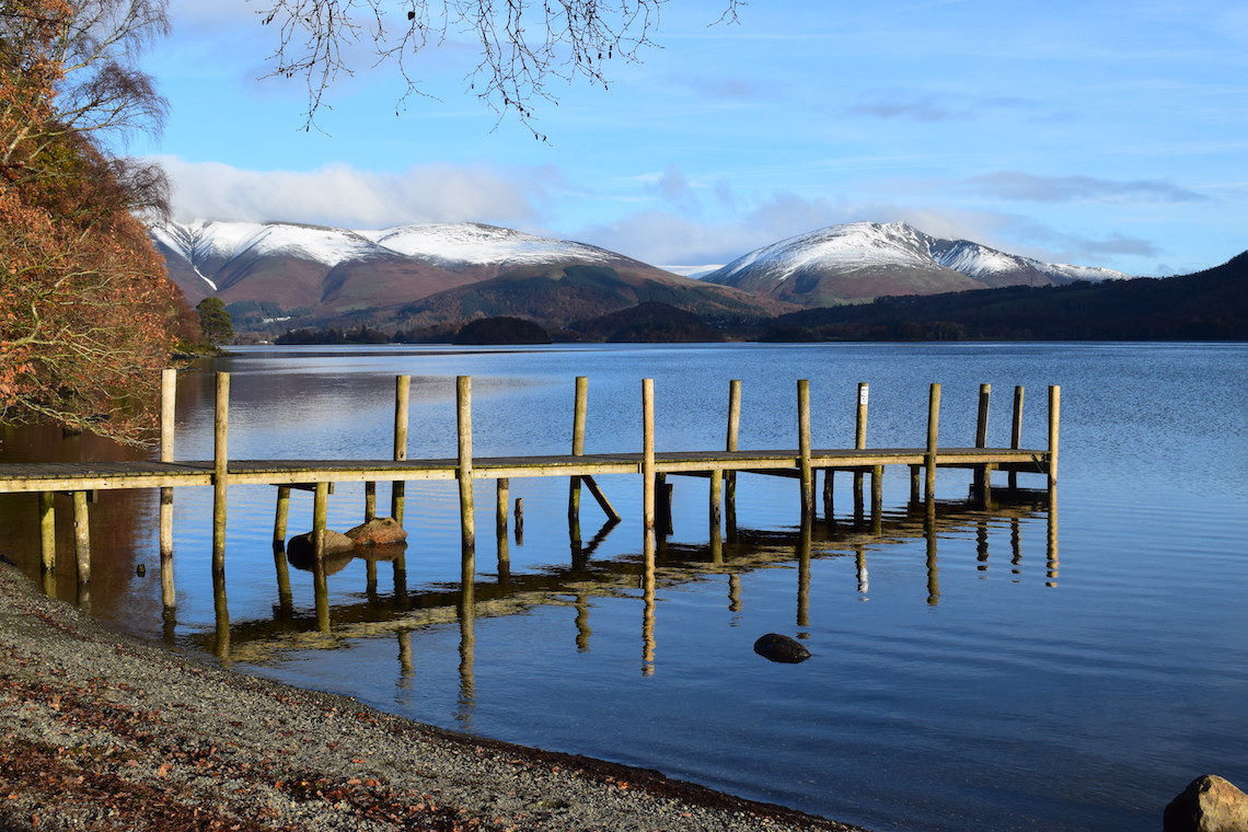 Derwentwater on a crisp, clear winter_s morning on the Cumbria Way