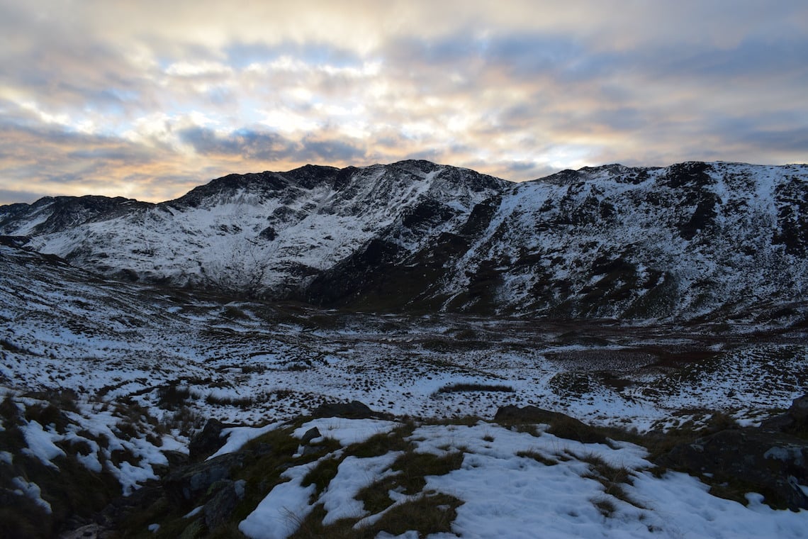 Dusk view from Stake Pass on the Cumbria Way