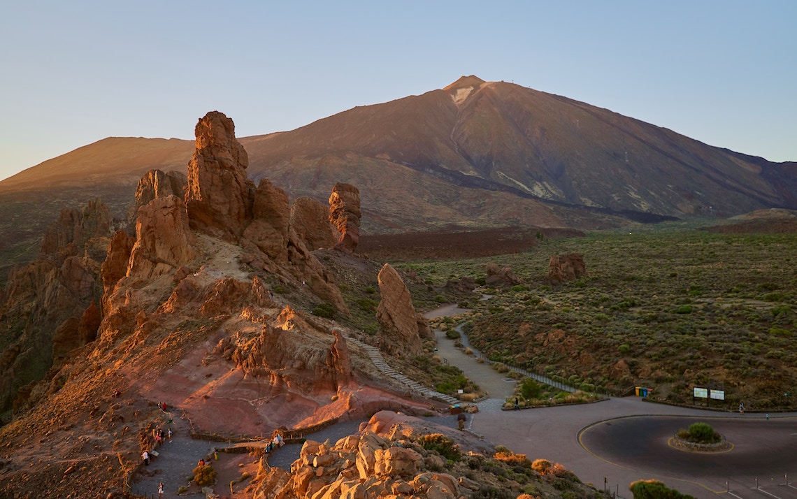route to the summit of Mount teide