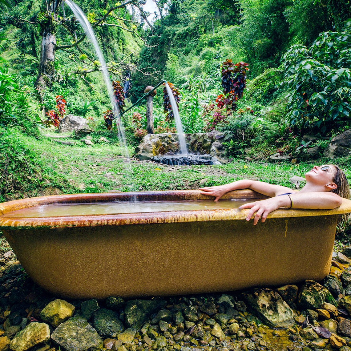 bathing in the forest - Dominica 