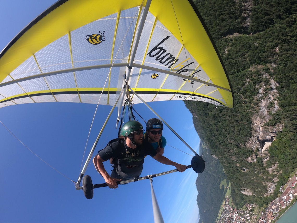 hang gliding spending 72 hours in interlaken