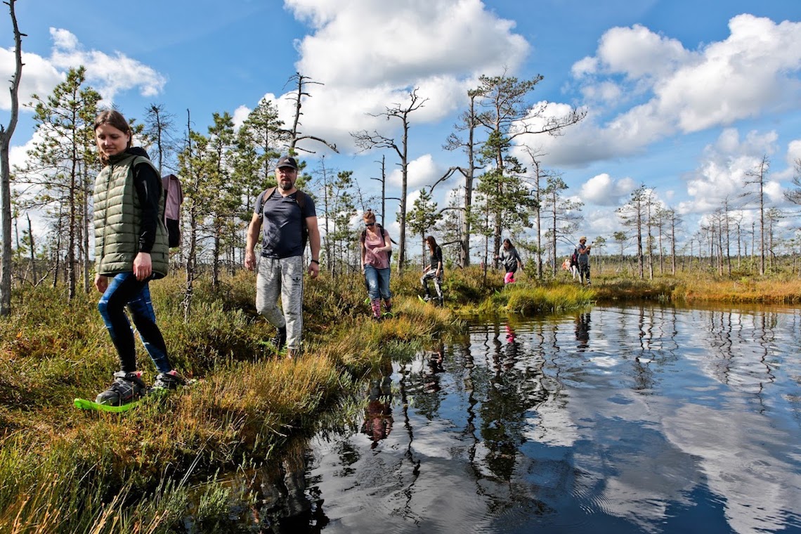 Bog shoeing in latvia - adventerous things to do in Latvia