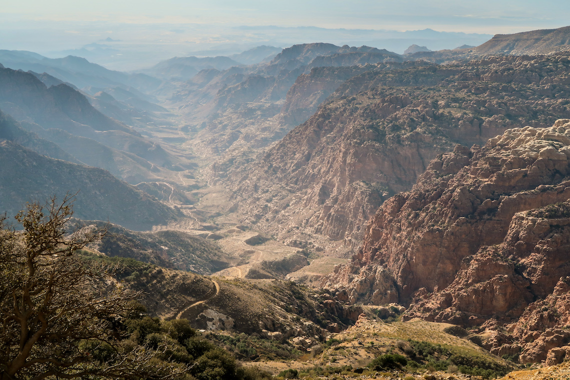 Vast valleys of Jordan on the jordan trail