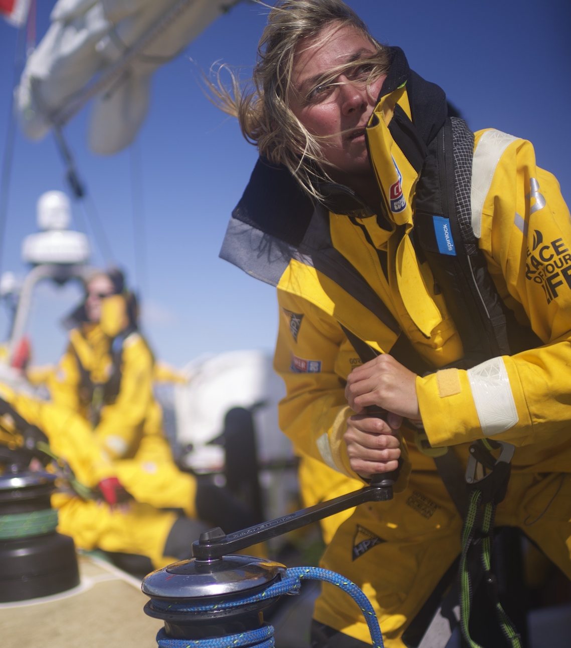 how to sail around the world, blonde woman sailing