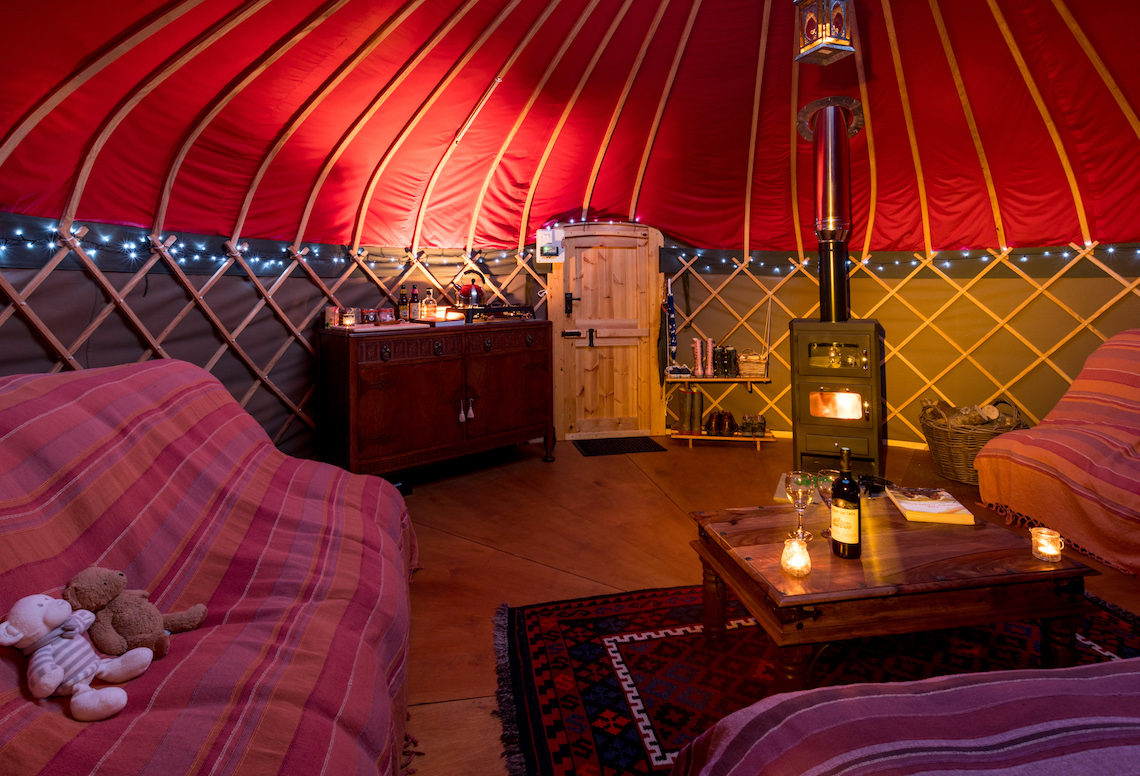 yurt glamping in the peak district