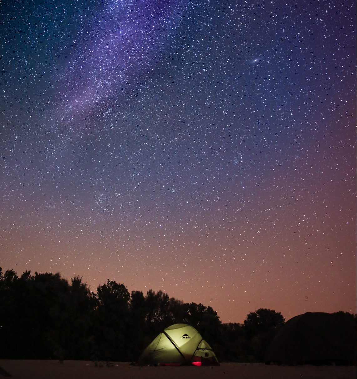 Camping under the stars