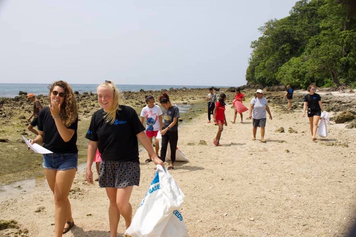 Beach clean up in the Philippines