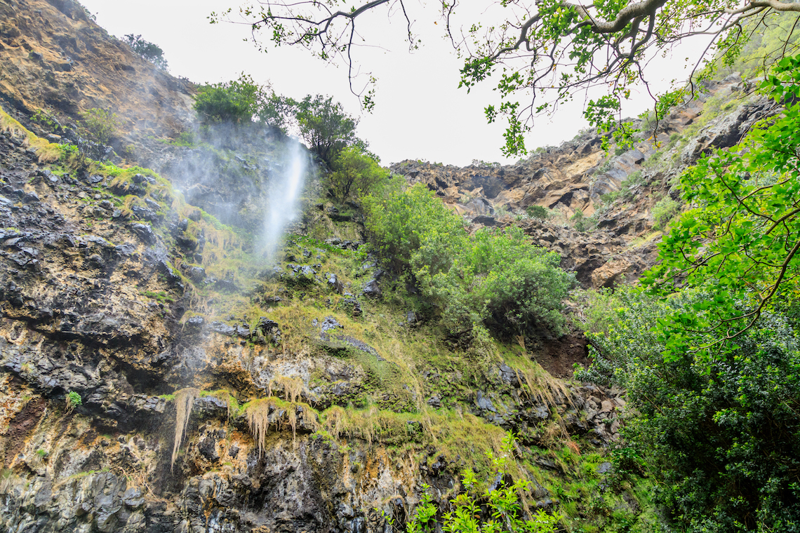 View from the bottom of the heart shaped waterfall