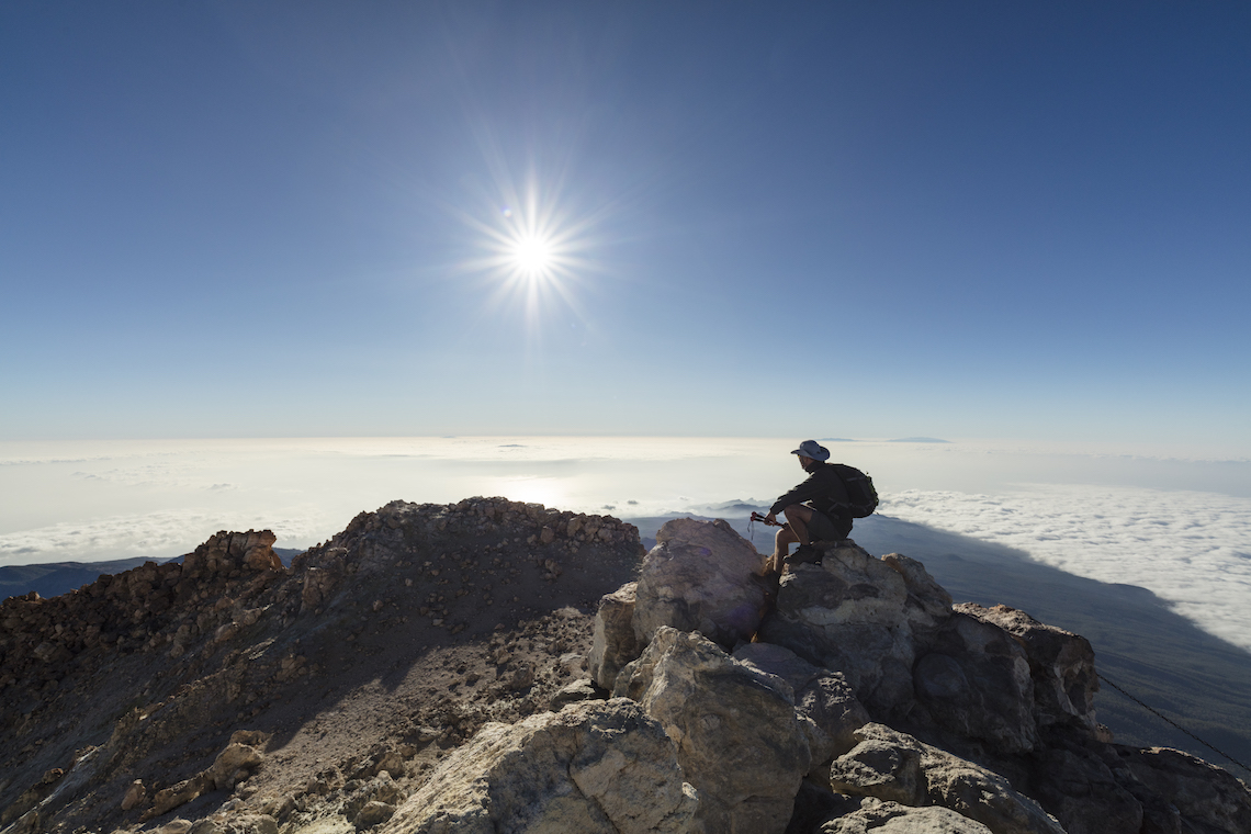 View from summit of mount teide best hikes in tenerife