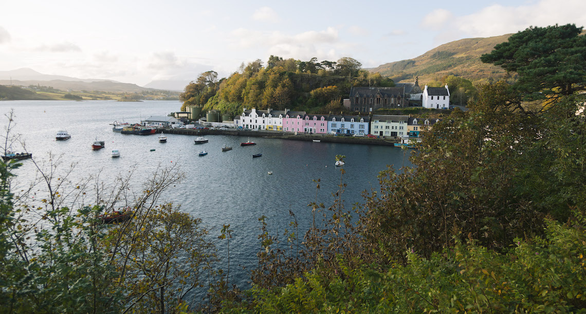 Colourful Houses in portree on the isle of Skye