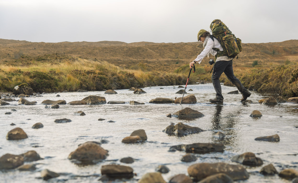 A river crossing on the Skye Trail