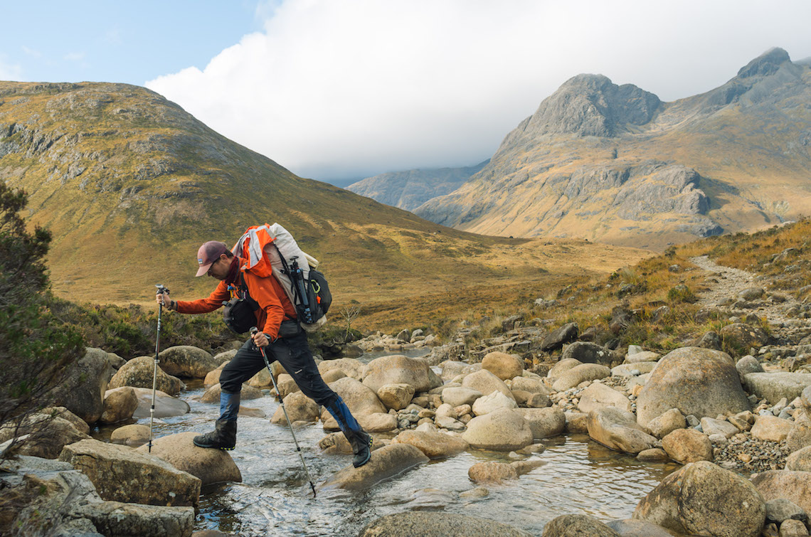 rivver crossing on the Skye Trail