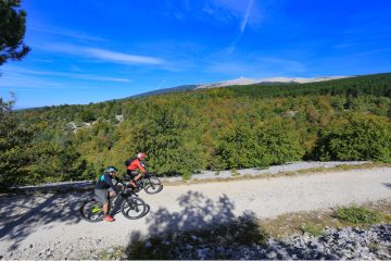 Mountain biking near Mount Ventoux