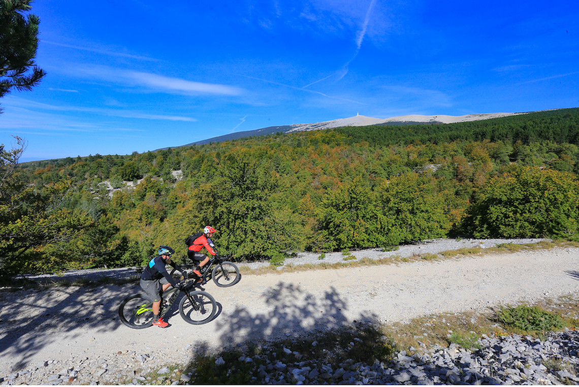 Mountain biking near Mount Ventoux