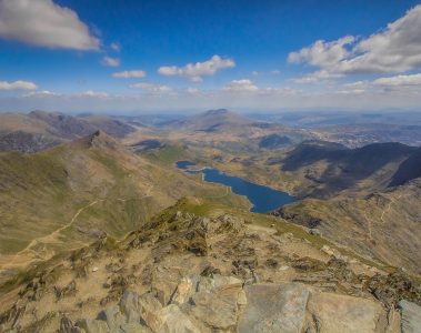View from the summmit of mount Snowdon guide to snowdon routes
