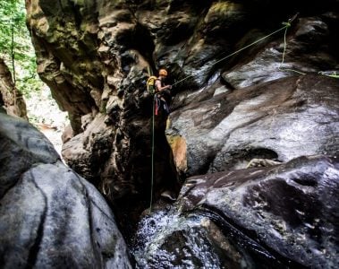 canyoning adventure in the Azores