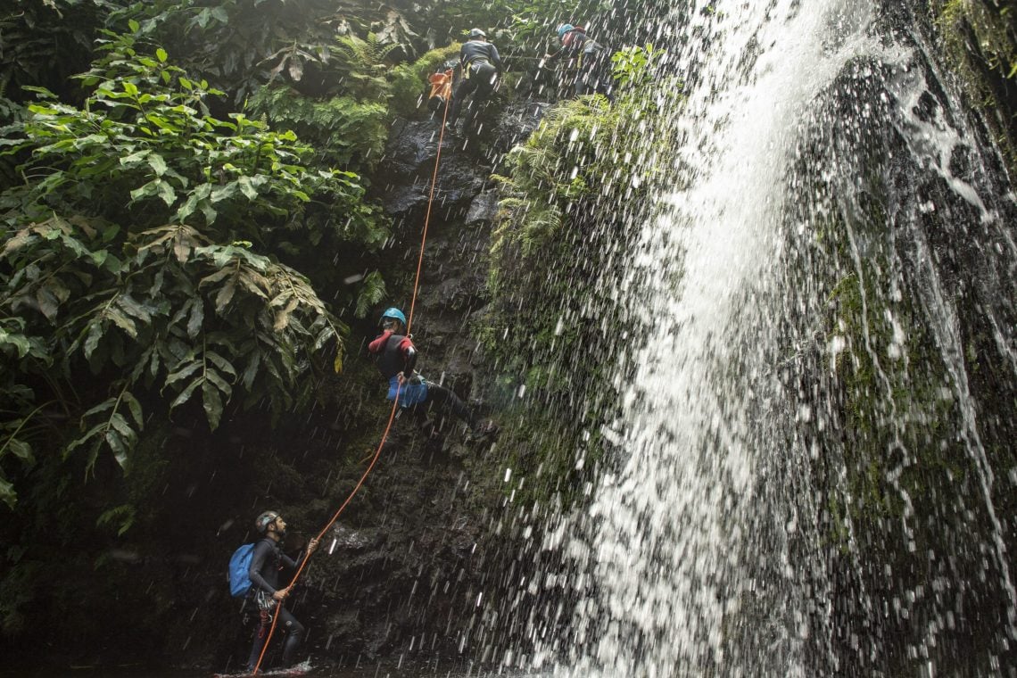 canyoning in the Azores