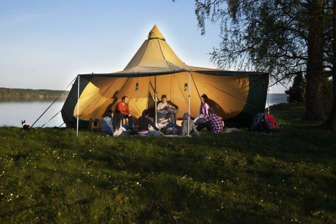 Glamping family tent tipi