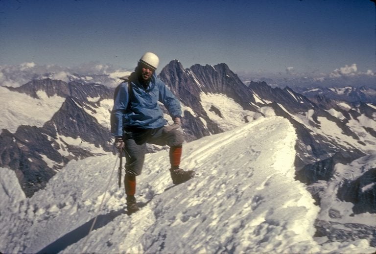 Chris Bonington on summit N.Face Eiger