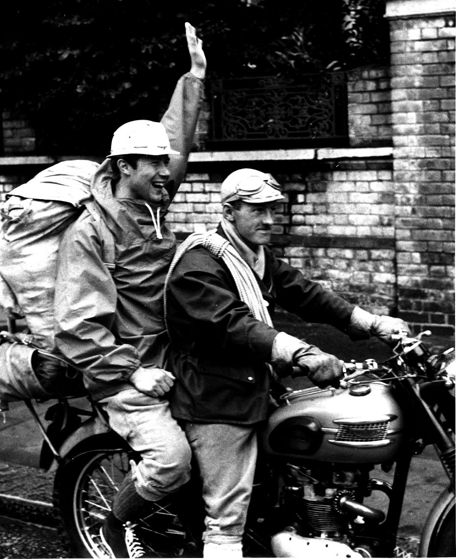 Chris and Don Whillans setting off for Eiger 1962
