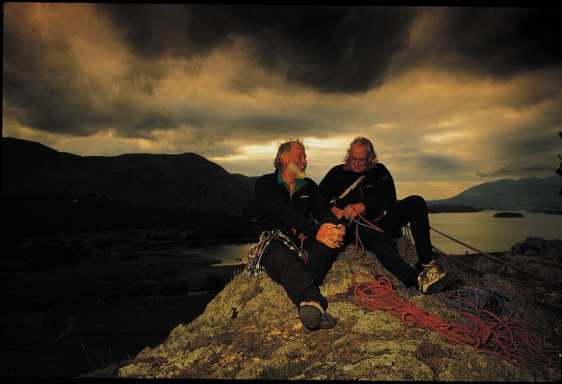 Chris and Doug on Shepherd_s Crag, photographed for an advertising campaign by Berghaus in 2001