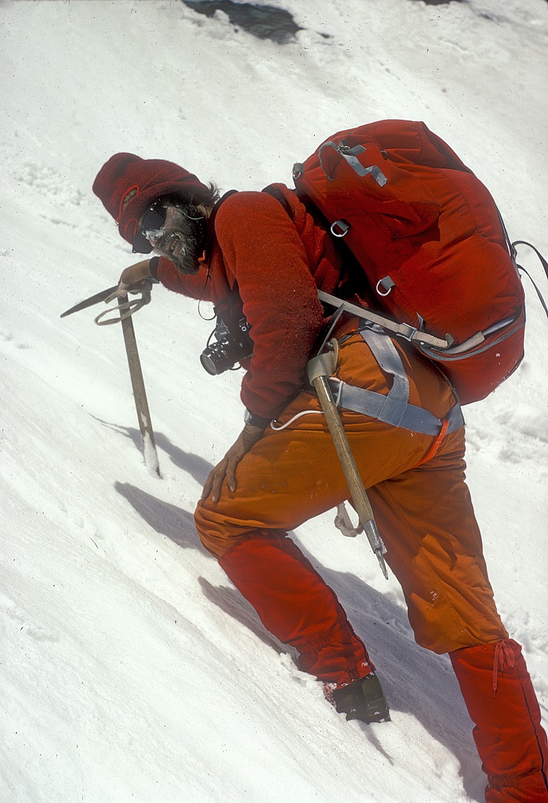 Chris climbing on Annapurna 1970