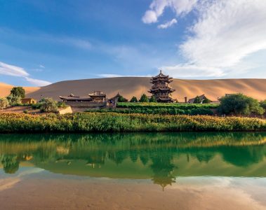 Crescent lake Oasis in Dunhuang