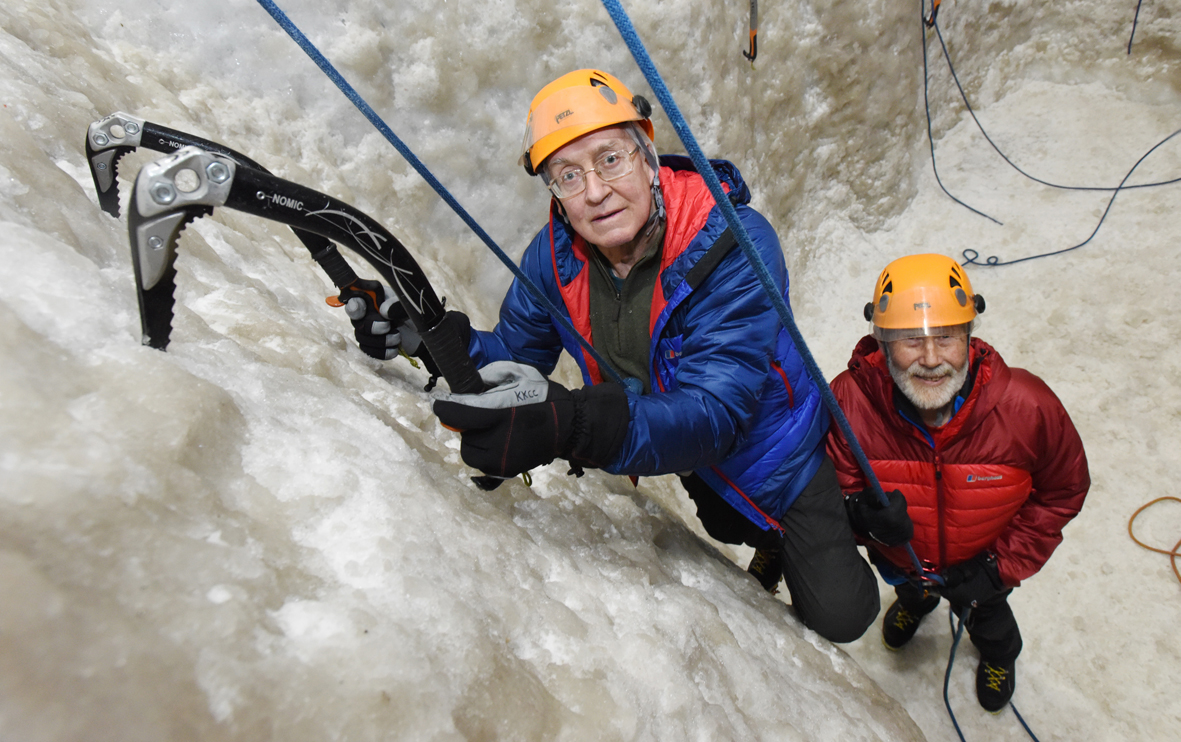 Doug Scott and Sir Chris Bonington launch Climb For CAN in 2015 a
