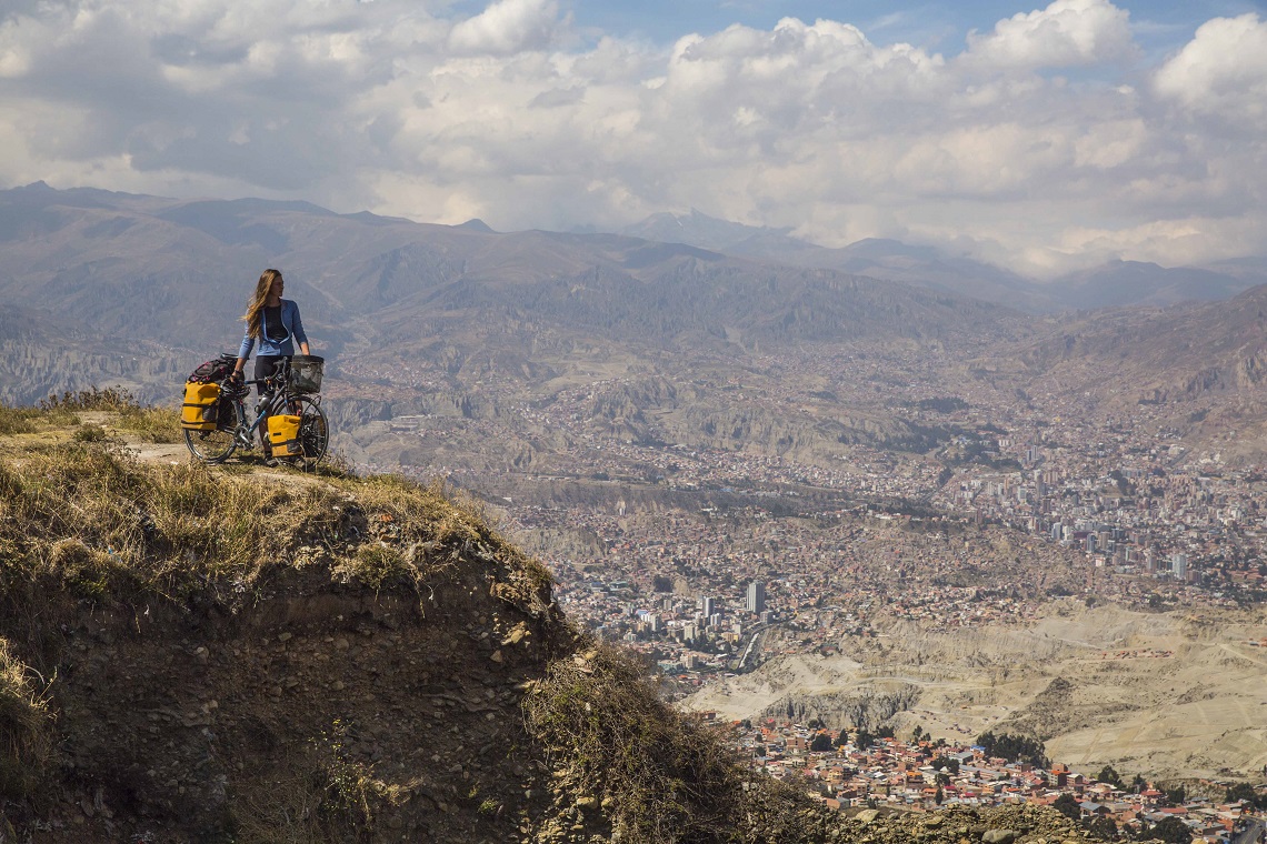 Taking in the sights over La Paz, Bolivia
