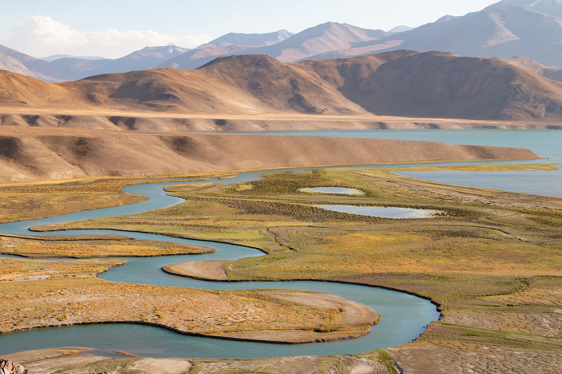 The waterways cut a pathway through this unique landscape