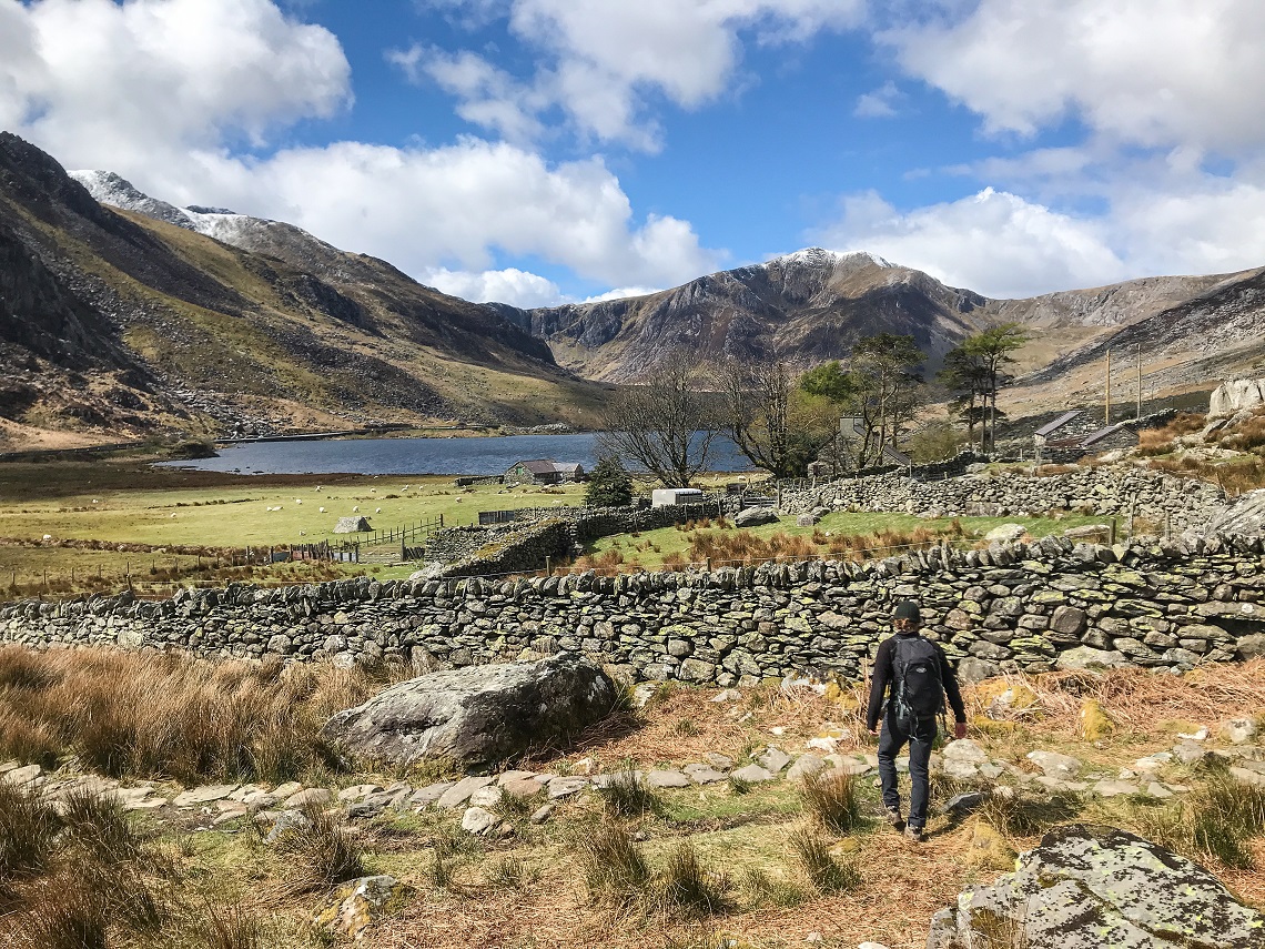 2 - Warming up looking over Llyn Ogwen