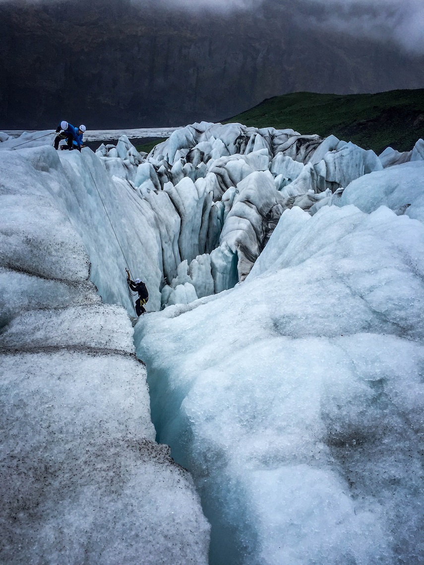 Ascending from within the cravasse