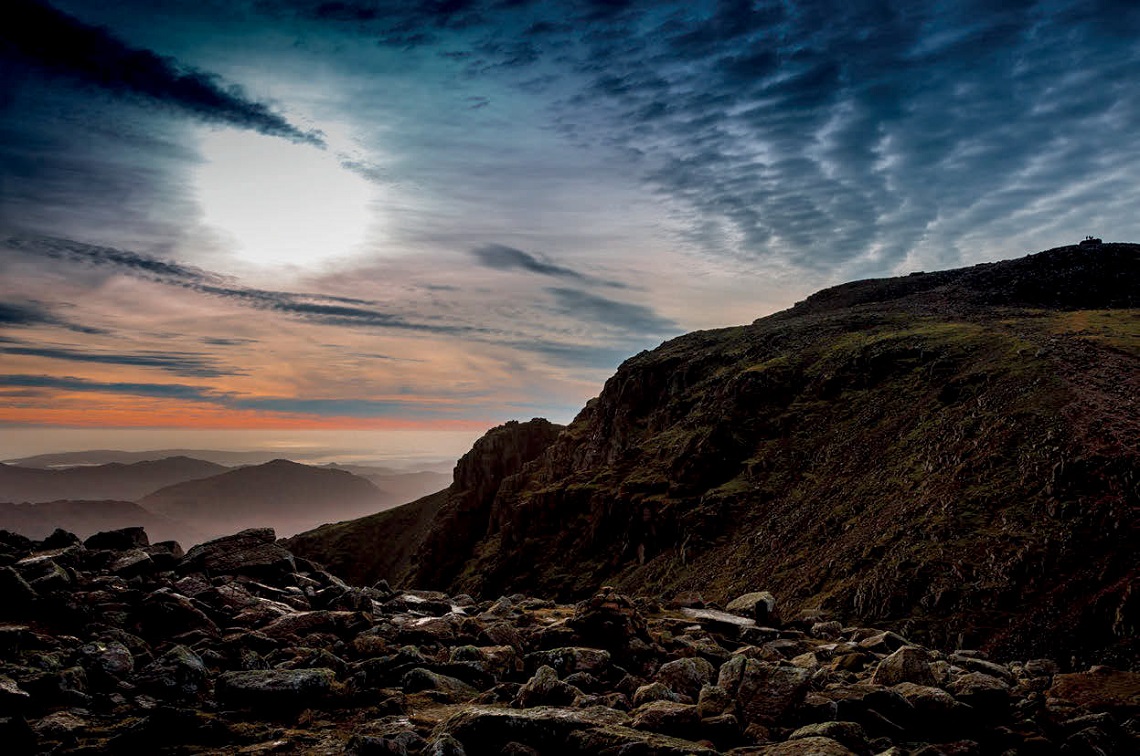 Late view towards Scafell Pike