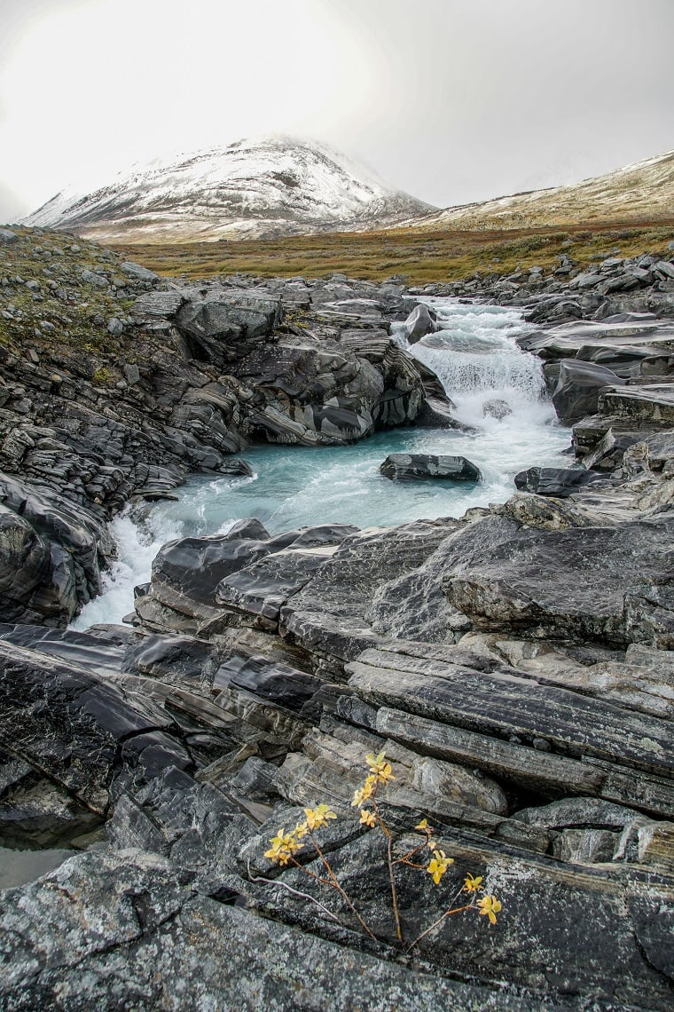 One of the many icy, glacial rivers