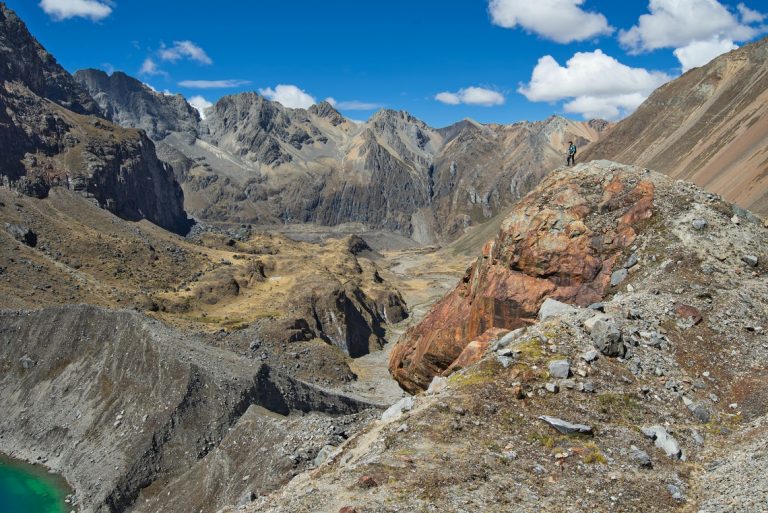 The rocky path to Siula Grande - Photo Credit Peter Elia