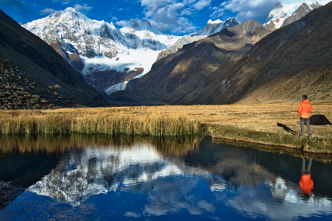 late afternoon setting up camp at Jahuacocha Lake - Photo Crediit David Weeden