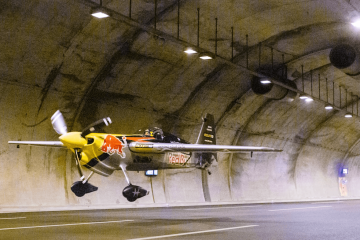 flying through a tunnel