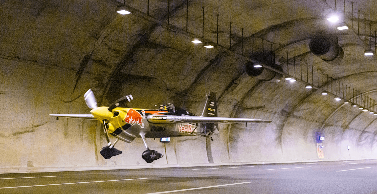 flying through a tunnel