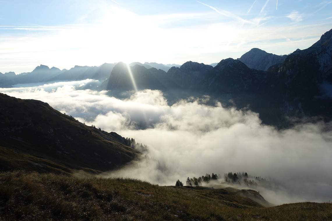 Views from the top of Zebru Pass (3,005m), Ortler Alps, Italy