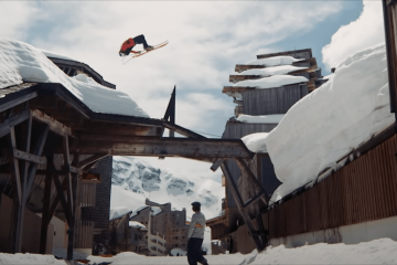 watch some rooftop skiing in France