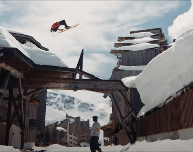 watch some rooftop skiing in France
