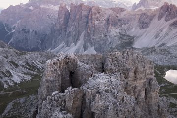 Drone over the Dolomites
