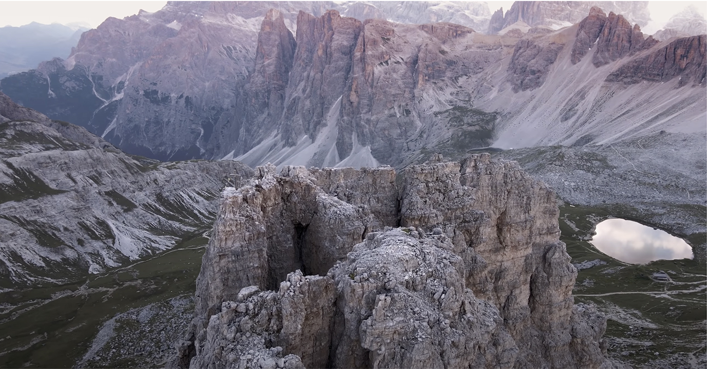 Drone over the Dolomites