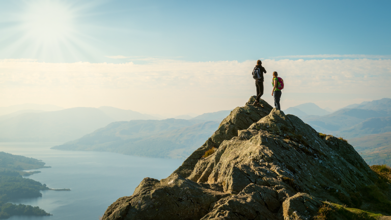 Hike UK on top of a mountain