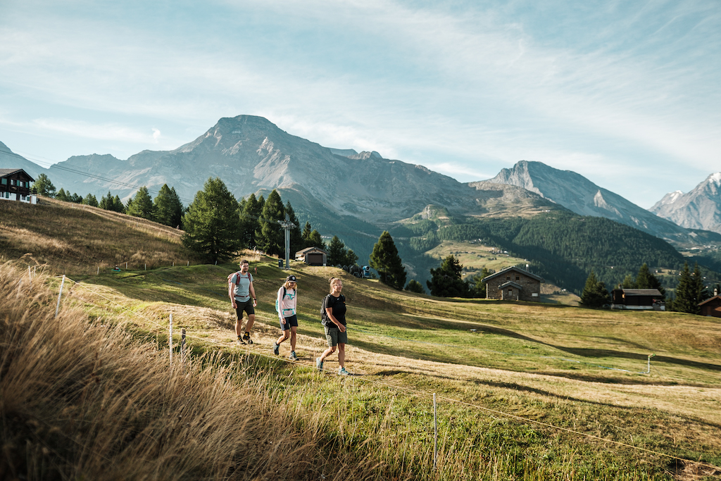 Hikers in the mountains of Rosswald