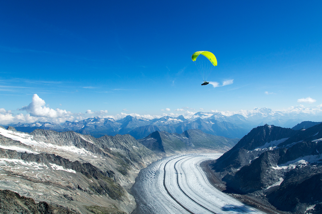 Aletsch Glacier Paragliding 