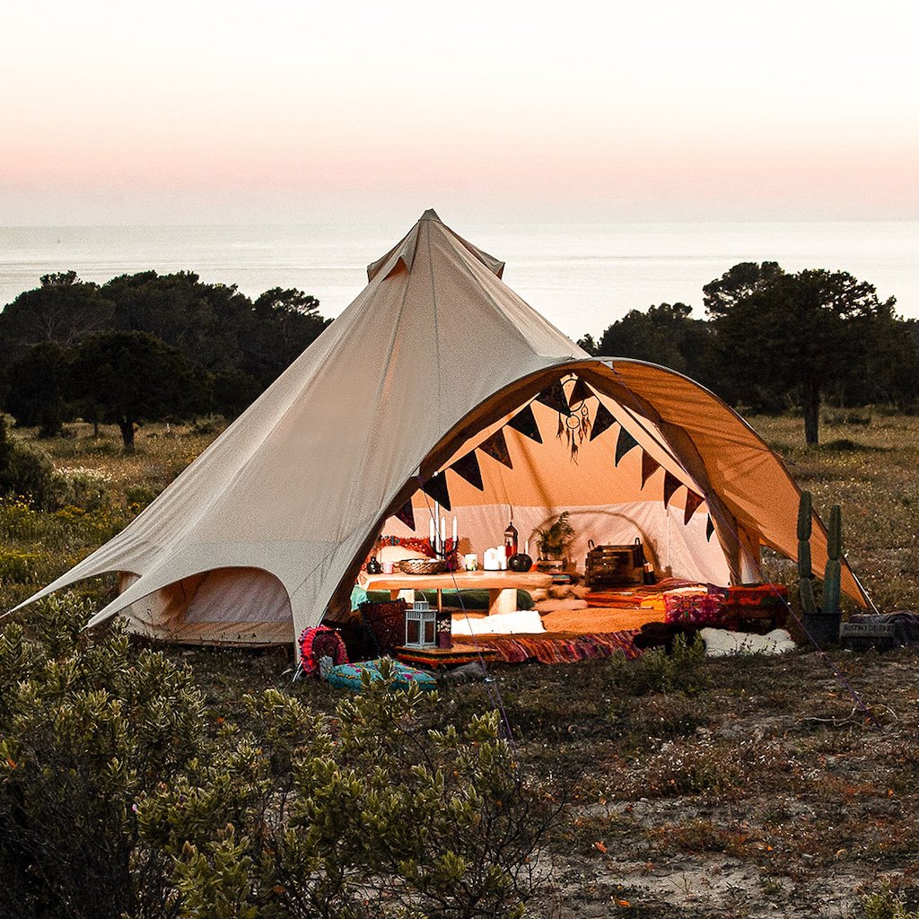 Boutique Camping with lights